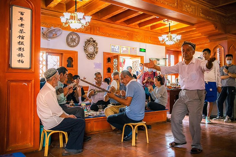 Maison de thé à Kashgar - Xinjiang - Chine