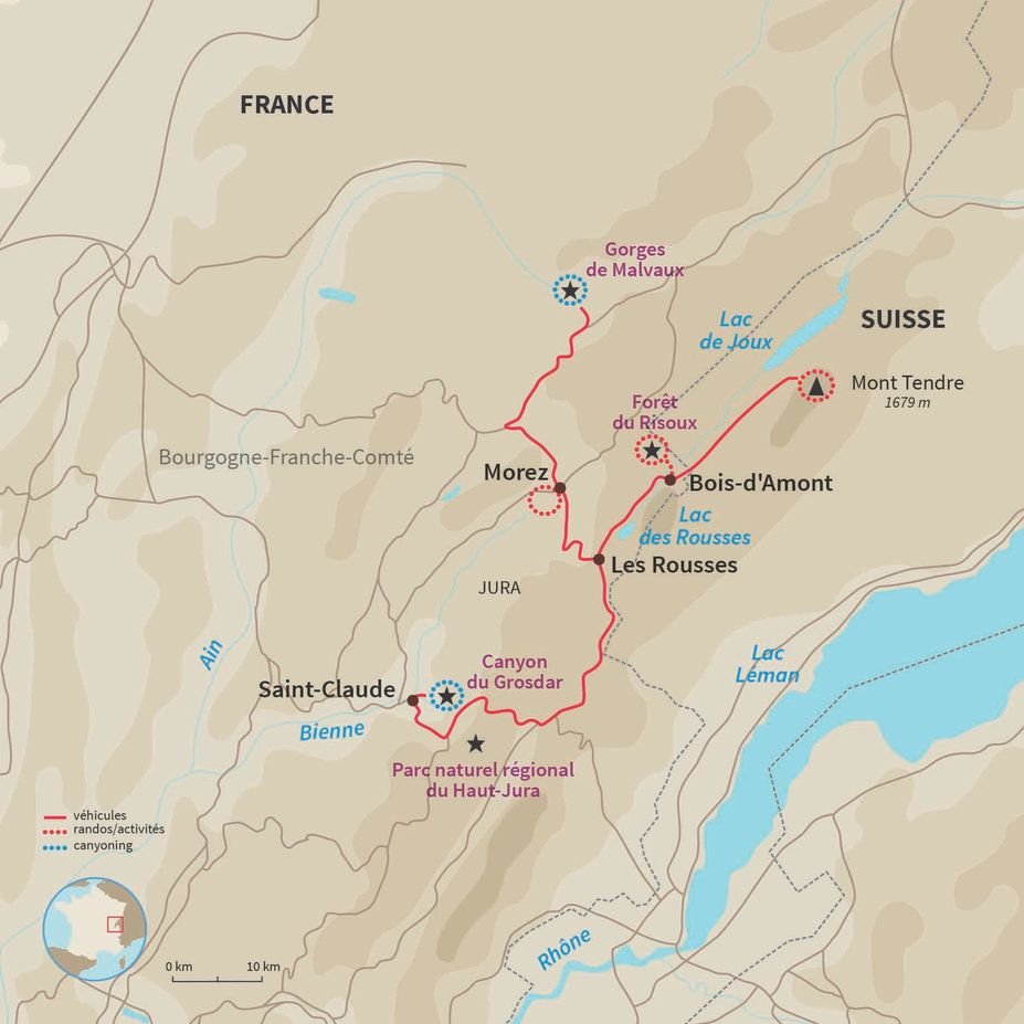 Carte France : Aventure en famille dans le Haut-Jura !