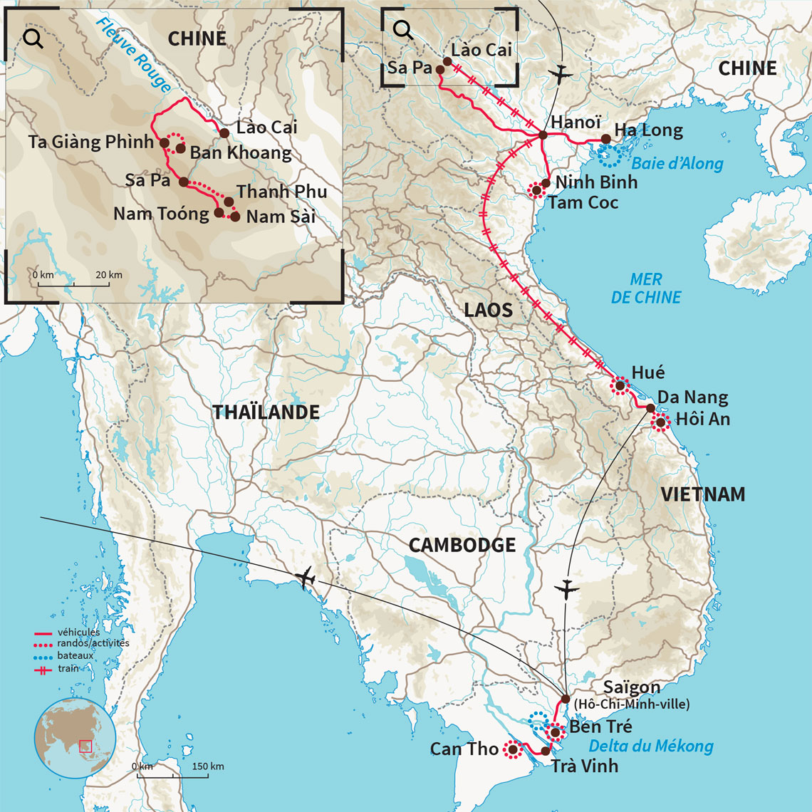 Carte Vietnam : Le grand tour du Vietnam
